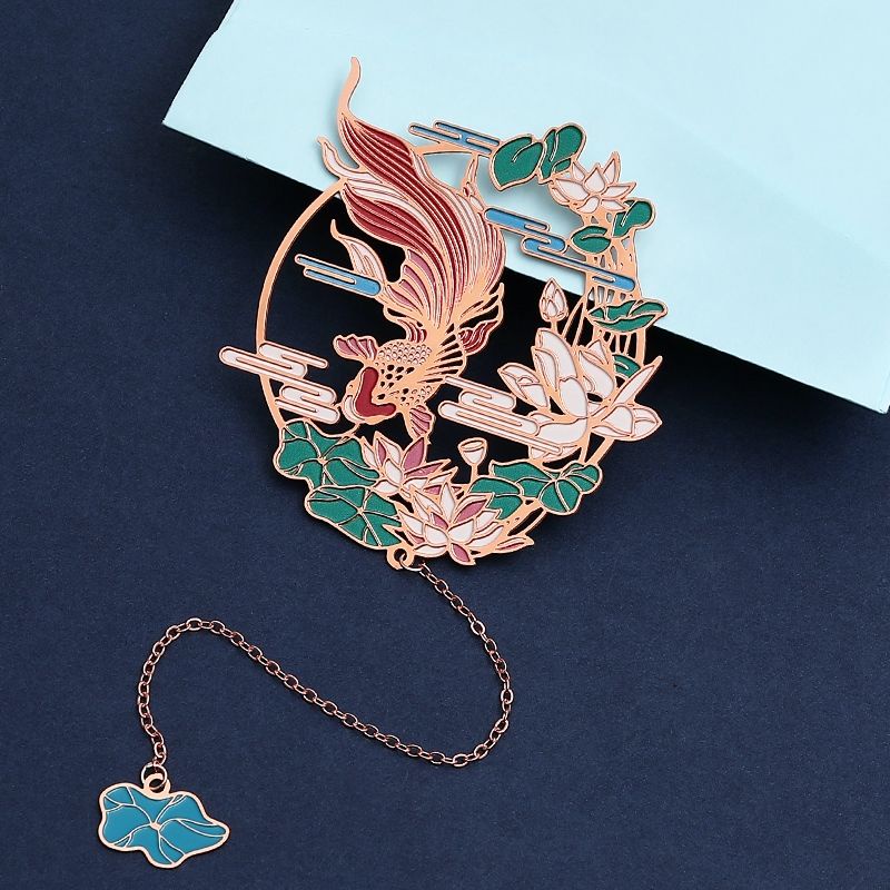 Thẻ Đánh Dấu Trang Sách Bằng Kim Loại Phong Cách Trung Hoa Cổ Điển