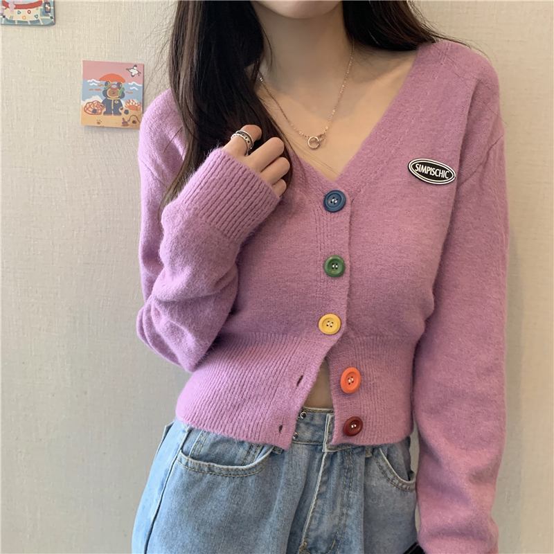 Women's Korean Loose Cardigan Fashion Sexy Short Cardigans | BigBuy360 - bigbuy360.vn
