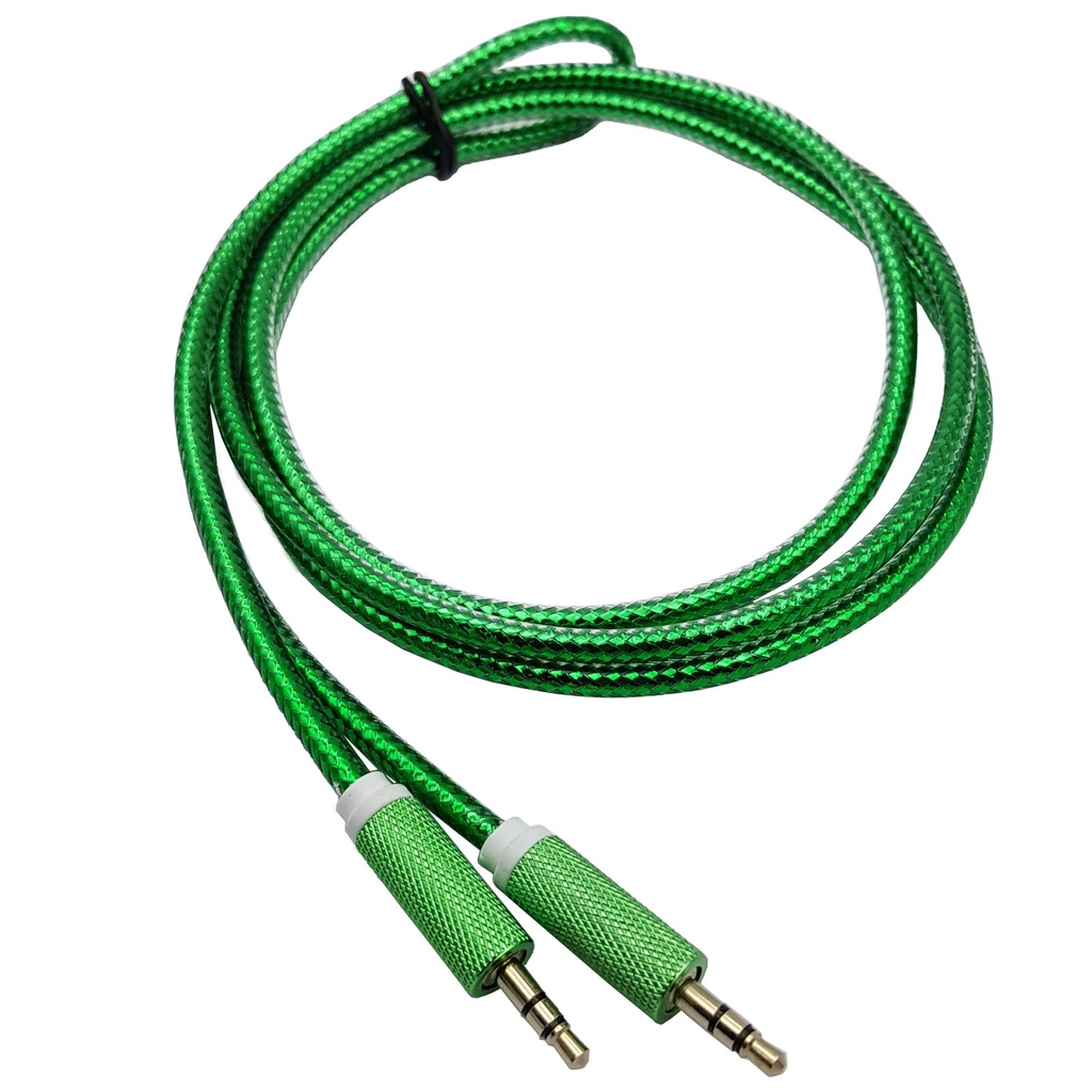 Dây cáp âm thanh AUX 3.5mm vỏ bện kim loại dài 1.5m