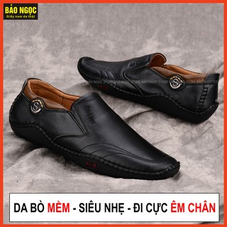 Giày da nam thời trang ĐẾ KHÂU CỰC BỀN ✅ Giày lười nam da bò cực mềm 🎁 Đế cao su siêu êm chân ✅ Mã KH5983