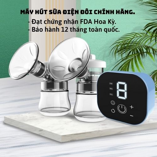 Máy hút sữa điện đôi 3 chức năng 9 cấp hút chuyên sâu  bảo hành 12 tháng.