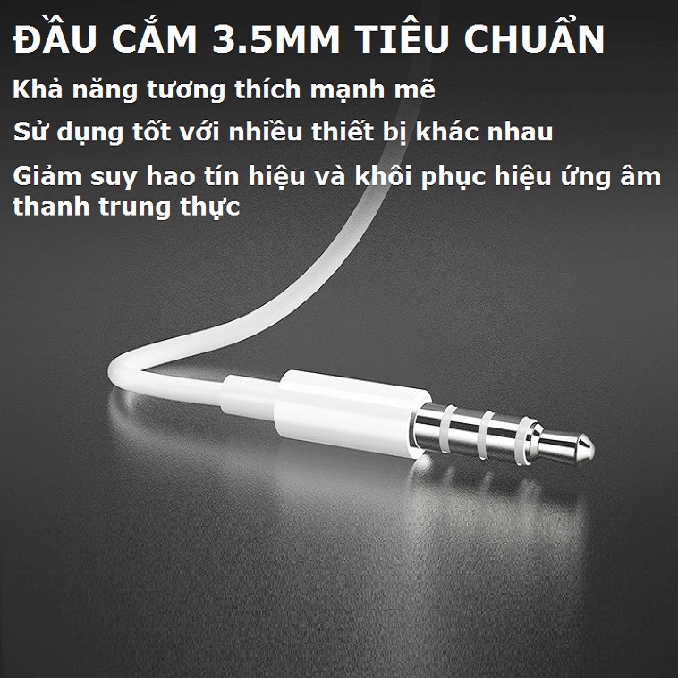 Tai nghe có dây nhét tai jack cắm 3.5mm giá rẻ có mic điện đàm dùng cho điện thoại Gutek G10