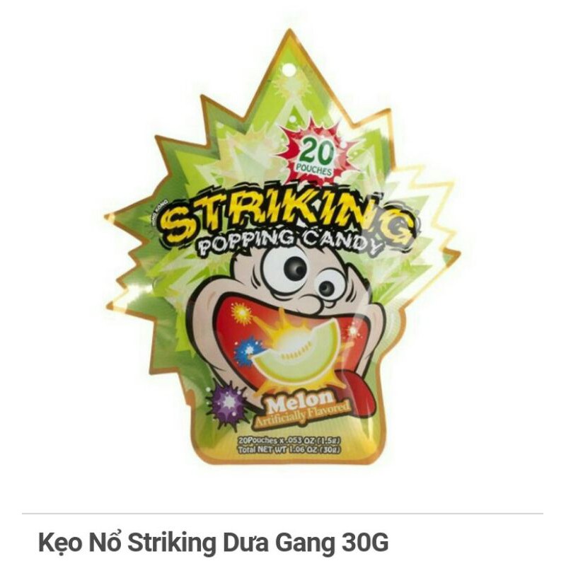 Kẹo Nổ Striking Hương Táo/ đào/ cola/ việt quất/ dưa gang 30G