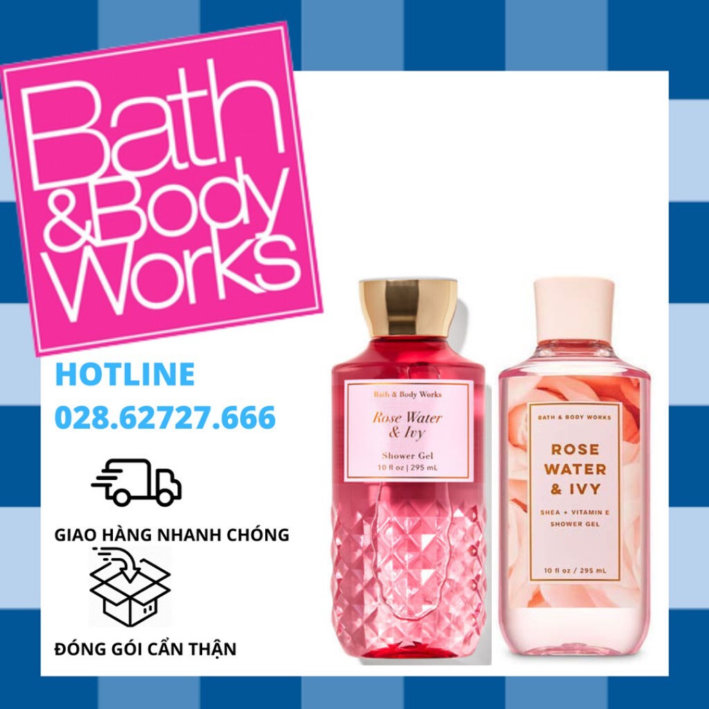 Sữa Tắm Toàn Thân Bath And Body Works - Rose Water & Ivy Shower Gel (295ml)