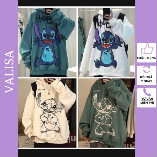 Áo hoodie nữ form rộng chất dày hàn quốc có mũ giá rẻ HOẠT HÌNH H06 | BigBuy360 - bigbuy360.vn