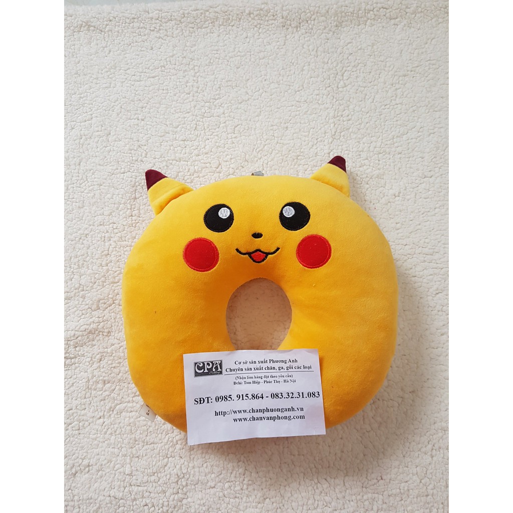 (Rẻ vô địch) Gối chữ U, Gối Pikachu cao cấp