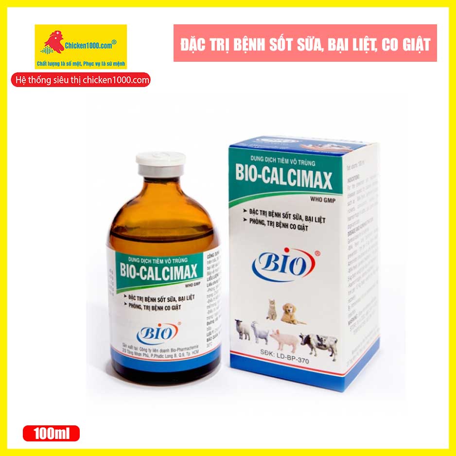 Thú Y Calcimax Bio Chống Bại Liệt, Yếu Xướng Cho Heo, Bò, Dê, Chó, Mèo