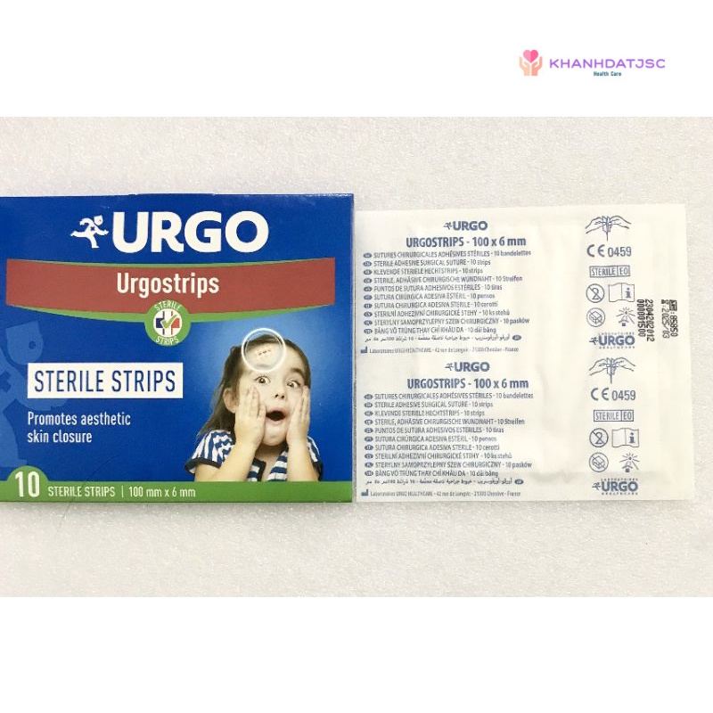 Băng vô trùng thay chỉ khâu Urgostrips 100mm x 6mm