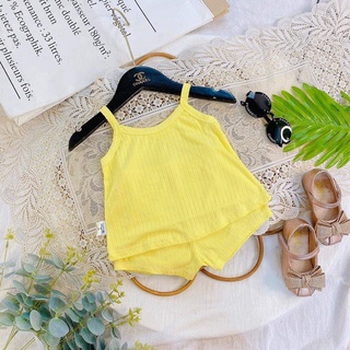 Bộ 2 dây bé gái áo 2 dây cho bé gái 9-19kg Tunkid chất cotton thoáng mát mềm mịn