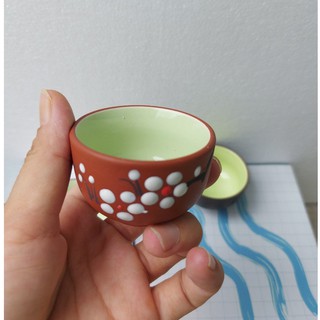 Chén -  ly trà đất nung (không có ấm)