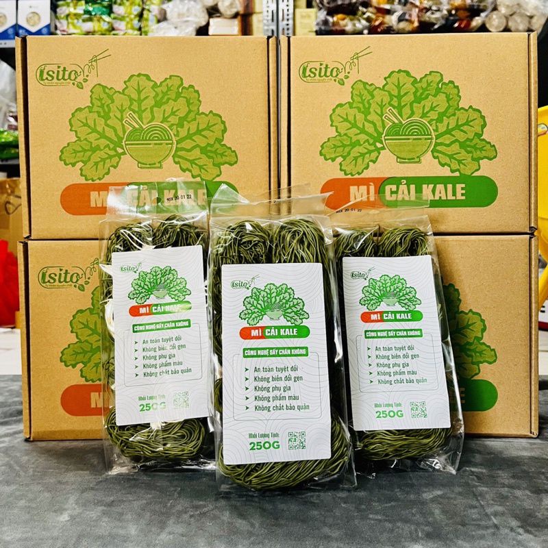 Mì rau cải Kale Organic gói 500g (2 gói 250g mẫu mới)