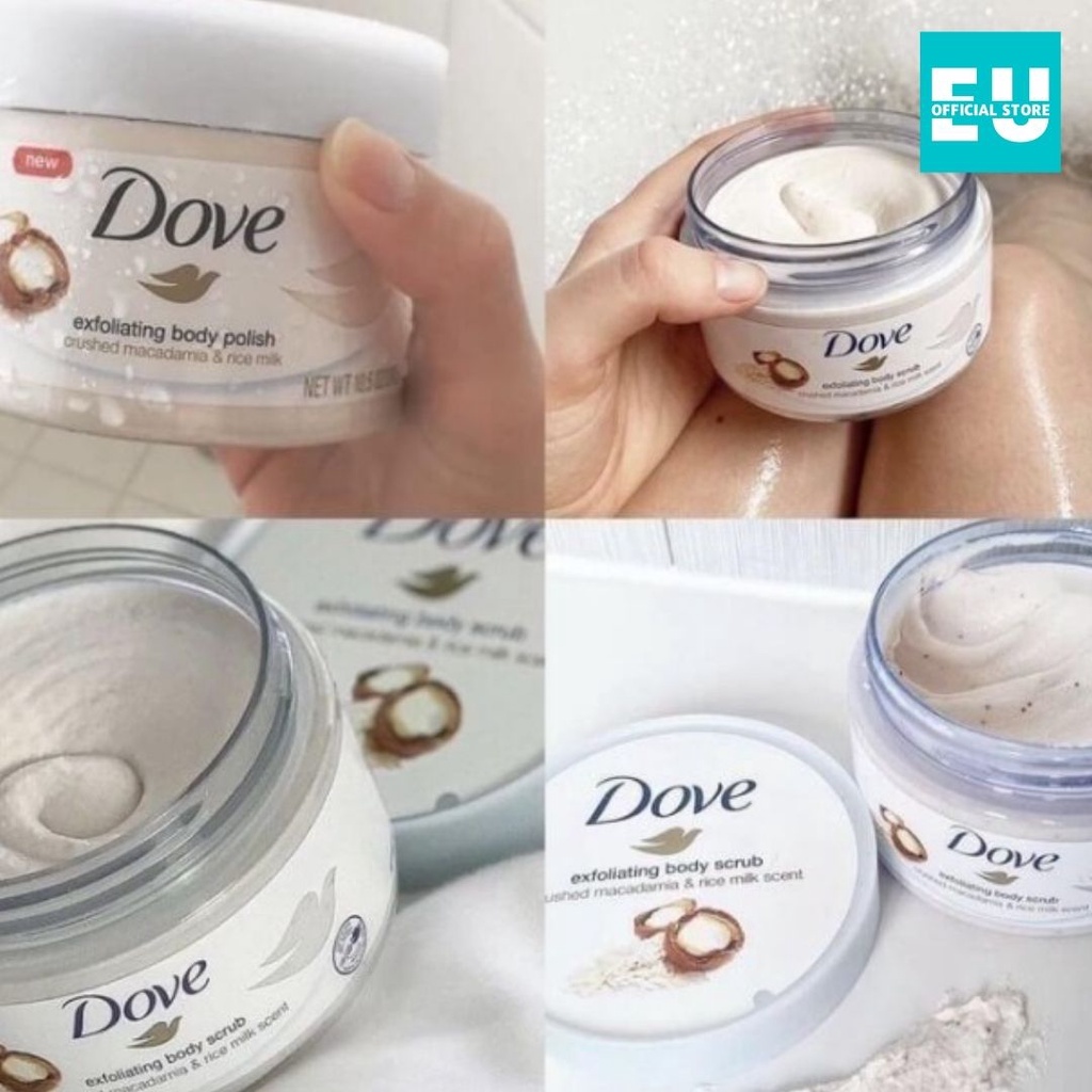 [ Bản Đức - Mỹ ] Tẩy Da Chết Toàn Thân DOVE Chăm Sóc Da Dưỡng Trắng Cấp Ẩm Exfoliating Body Polish