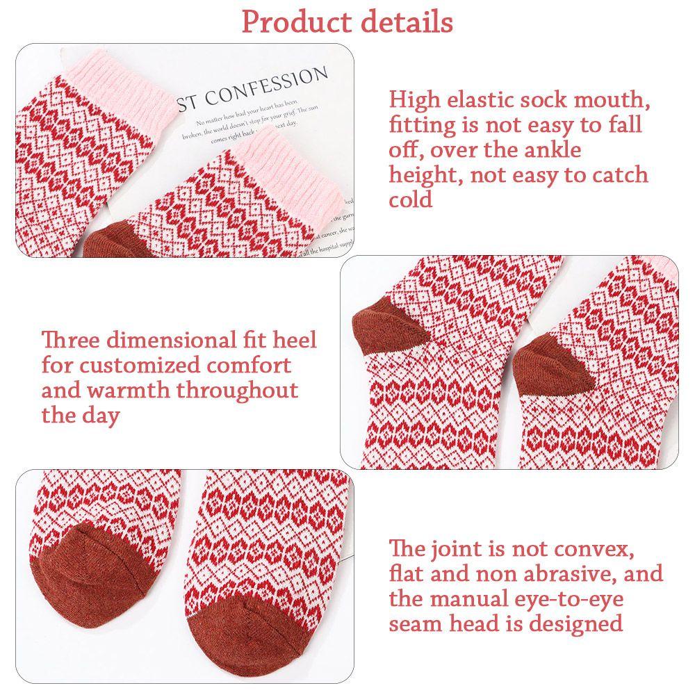 Set 5 Đôi Tất Giữ Nhiệt Thoáng Khí Nhiều Màu Sắc