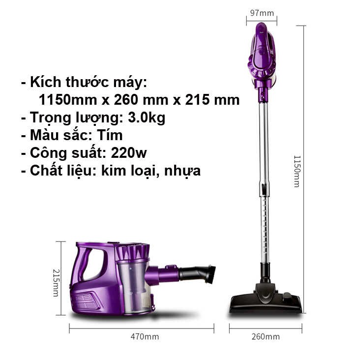 Máy Hút Bụi LIQI BH-VC601 Cầm Tay không dây 2 trong 1