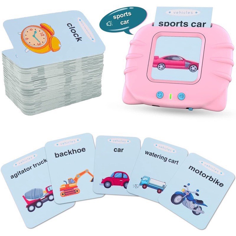 Máy Đọc Thẻ Flashcard Tiếng Anh Dành Cho Trẻ Em Gồm 224 Từ Vựng Không Có Sóng Điện Từ