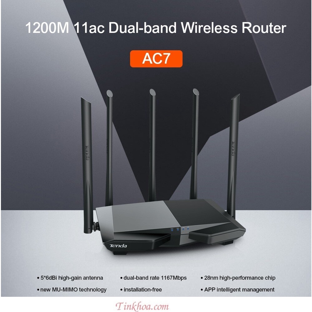 Thiết bị phát wifi AC7 Router WiF 2 băng tần AC1200