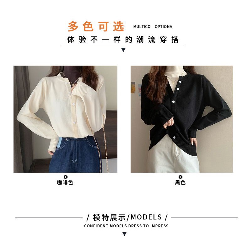 Áo Sweater Cổ Cao Giả Hai Lớp Dáng Ôm Thời Trang Thu Đông Hàng Mới 2022