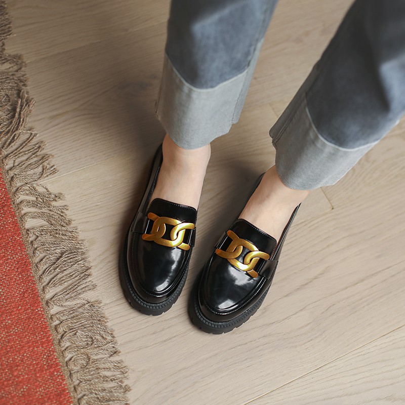 Giày Lười Nữ Vải Da Thiết Kế Đơn Giản Xinh Xắn | BigBuy360 - bigbuy360.vn