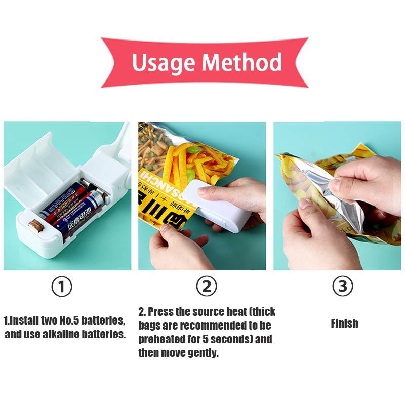 Máy Hàn Miệng Túi Thực Phẩm Mini Cầm Tay Bằng Nhựa Resin