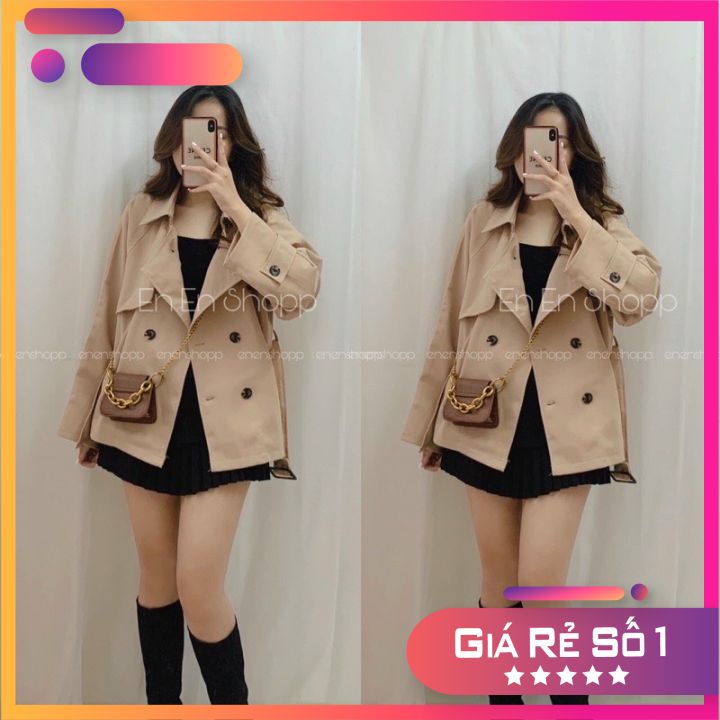 áo dạ nữ kaki hàng quảng châu cao cấp, áo dạ mango thiết kế phong cách hàn quốc có kèm đai đi cùng | BigBuy360 - bigbuy360.vn