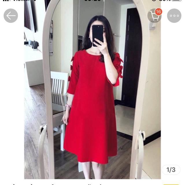 đầm bầu xuông tay lỡ đính nơ new 100% thanh lý