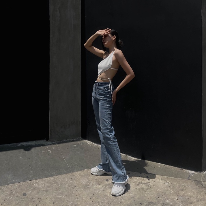 Áo dây trắng croptop hở lưng sexy Lix Top - Áo dây trắng croptop