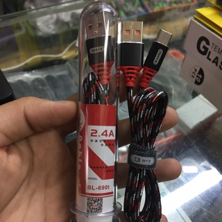 Cáp sạc BYZ dây dù chân Type C hộp lọ chính hãng - Bảo hành 6 tháng
