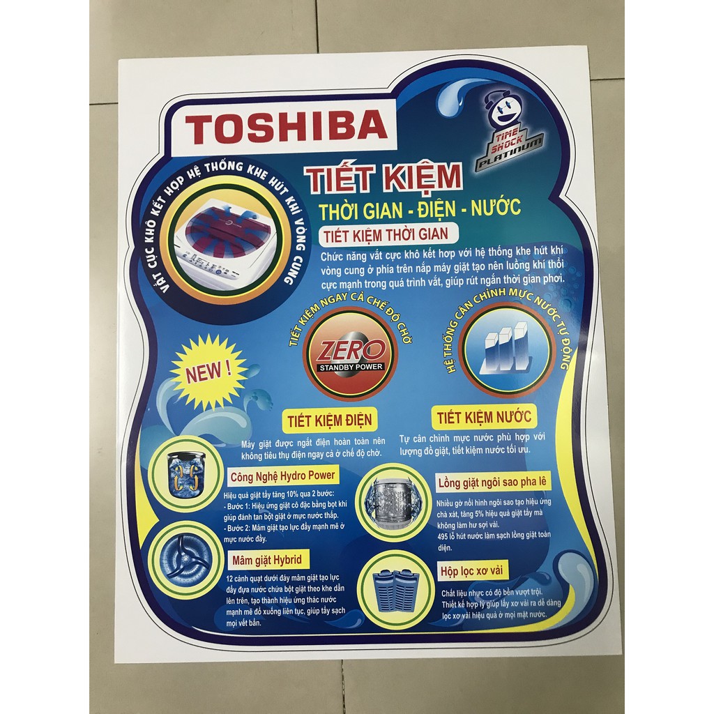 Tem dán máy giặt Toshiba/ Miếng dán máy giặt Toshiba
