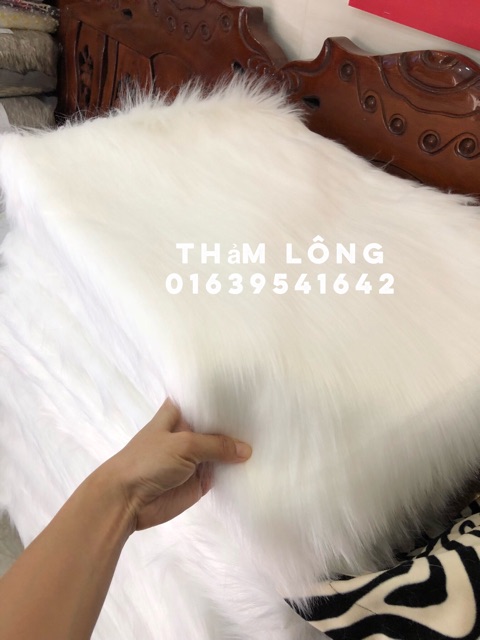 KHO THẢM LÔNG MÀU TRẮNG + XÁM HUYỀN THOẠI SIZE LỚN