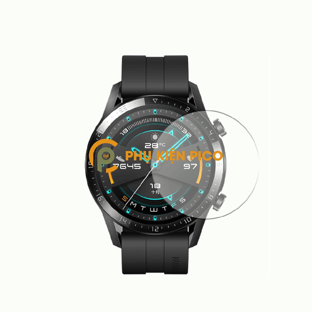 Cường lực Watch GT 2 46mm trong suốt - Kính cường lực đồng hồ Huawei Watch GT2 46mm full keo chống xước màn hình