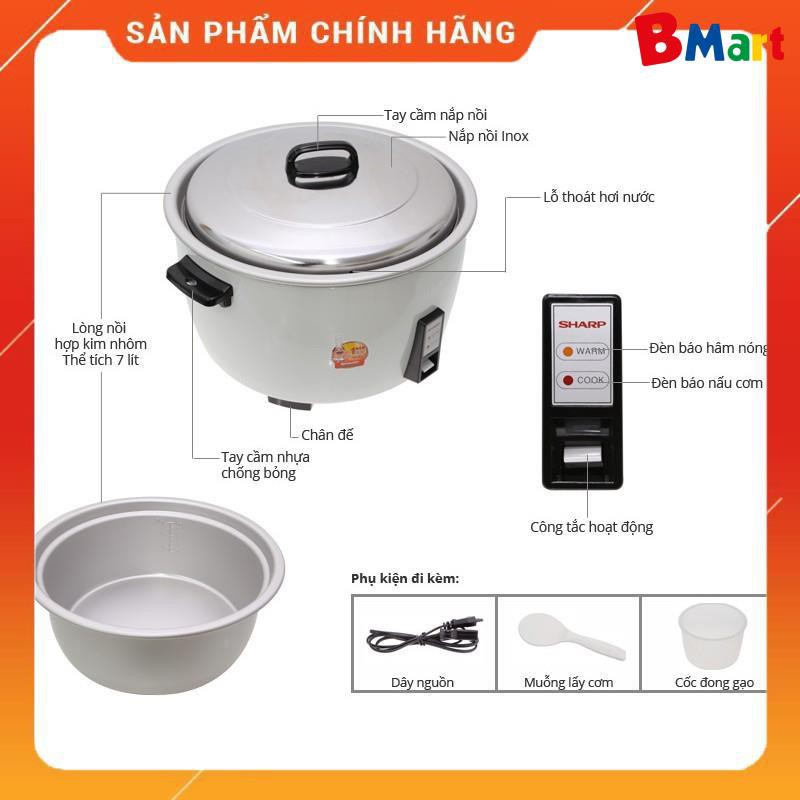 [FreeShip] Nồi cơm điện SHARP 5L / 7L / 10L KSHD55V | KSHD77V | KSHD1010V, Hàng chính hãng  - BM