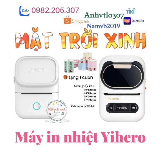 [ Chính Hãng]Máy in nhiệt mini Tặng kèm quà