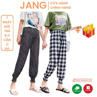 Set quần ống rộng thắt gấu caro bigsize phong cách trẻ trung năng động