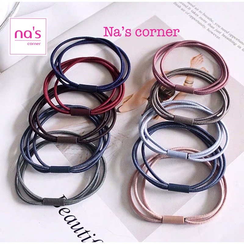 Combo 5 sợi Thun cột tóc đẹp rẻ nhiều mẫu đơn giản Chun buộc tóc dễ thương