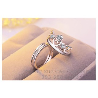 Nhẫn Cặp Vương Niệm Bạc 925 Free Size