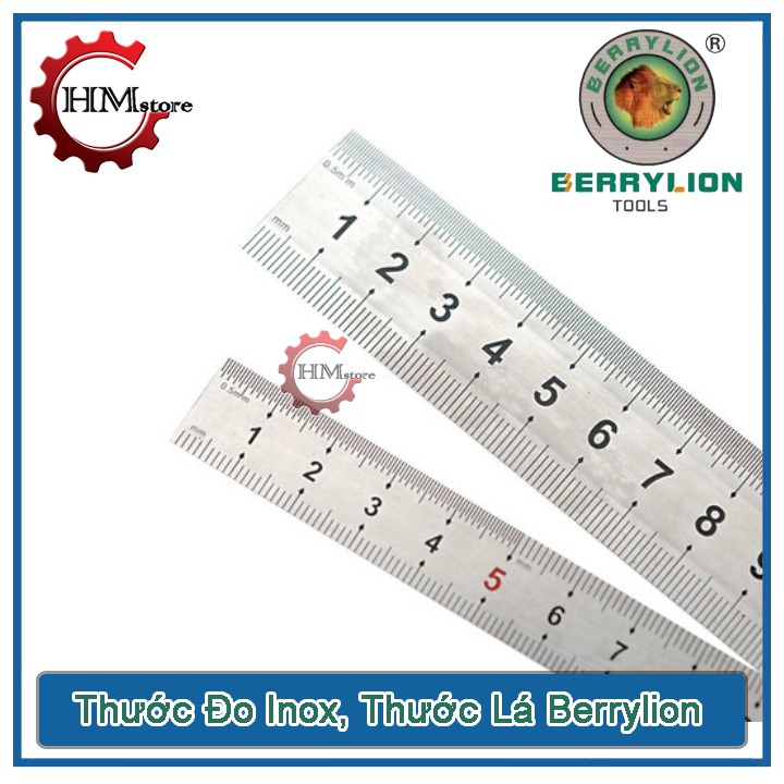 Thước Lá Inox Berrylion Chuẩn Xác - Thước Đo Inox Berrylion Nhiều Cỡ