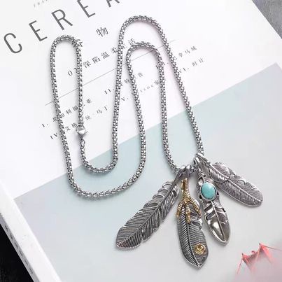 Dây Chuyền Nam Lông Vũ Feathers Merin Accesories  Màu Bạc Đẹp Cao Cấp- Vòng Cổ Nam Cá Tính Titan Không Gỉ-Feathers Chain