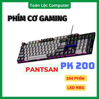 Bàn phím cơ pantsan pk200 giá rẻ blue switch size 104 phím led rgb bảo hành 12 tháng
