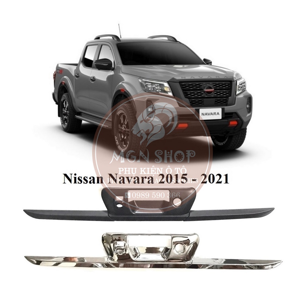 [Ốp tay cốp] [Nissan Navara 2015 - 2021] [màu đen / màu bạc]