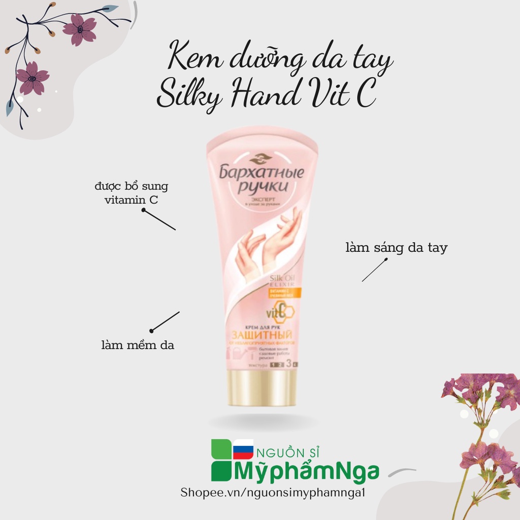 Kem dưỡng da tay Silky Hand Vit C mật ong dưỡng ẩm sáng da