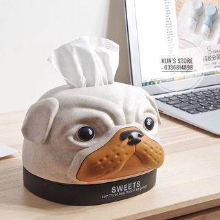 Hộp đựng giấy ăn hình chó Pug