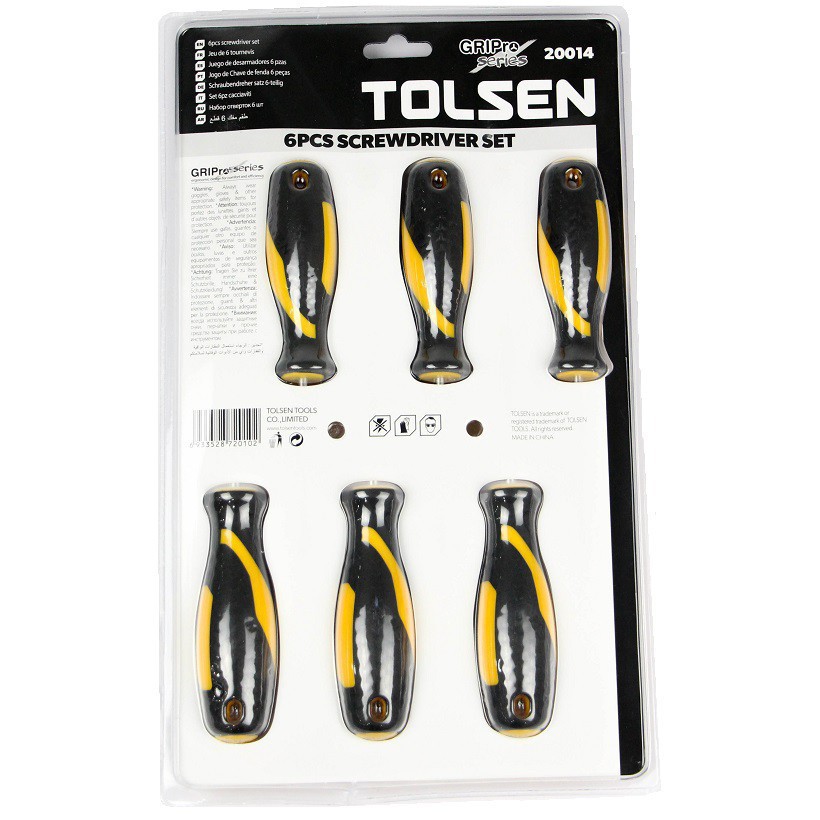 BỘ TUA VÍT CÁN MỀM  6PCS SCREWDRIVERS SET TOLSEN 20014