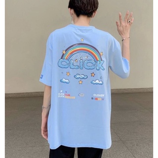 Áo thun tay lỡ nam nữ freesize form rộng dáng Unisex Click