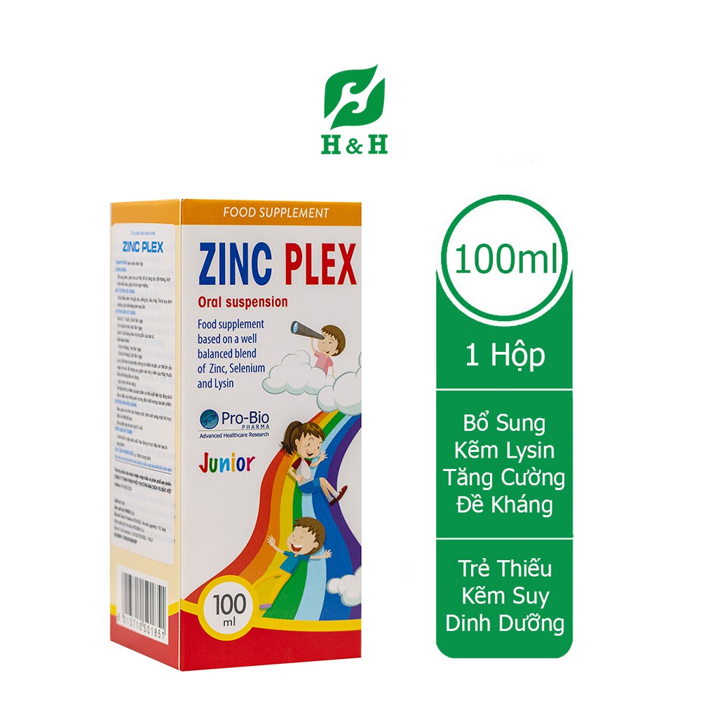 Siro bổ sung Kẽm ZINC PLEX 100ml – Tăng Đề Kháng, Kích Thích Tiêu Hóa, Giúp Trẻ Ăn Ngon Miệng