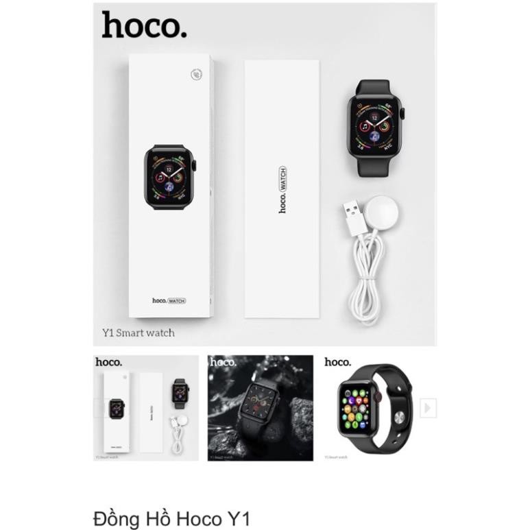 Smart Watch Đồng hồ thông minh Hoco Y1 kết nối Bluetooth hỗ trợ nghe gọi, theo dõi sức khỏe, thể thao...