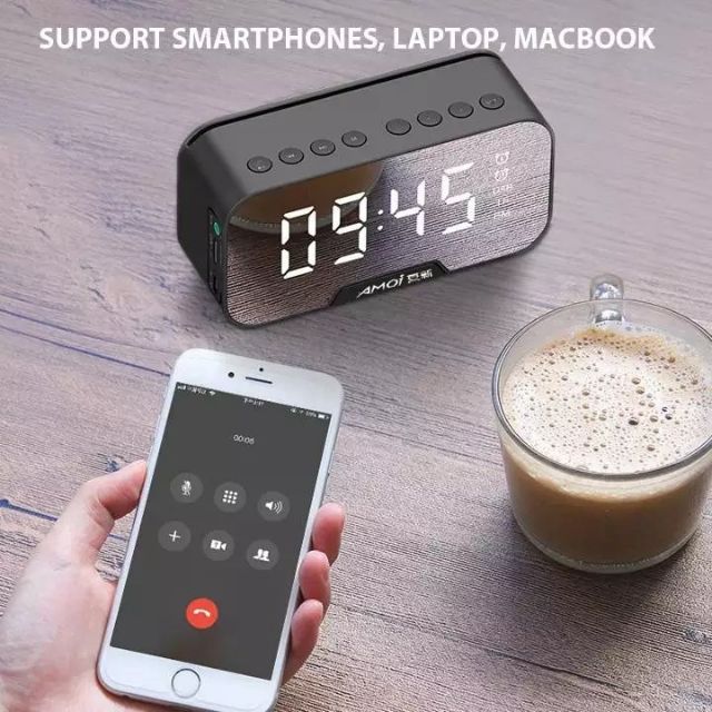 Đồng hồ Amoi G5 kiêm loa bluetooth G5, có khe thẻ nhớ,đo nhiệt độ