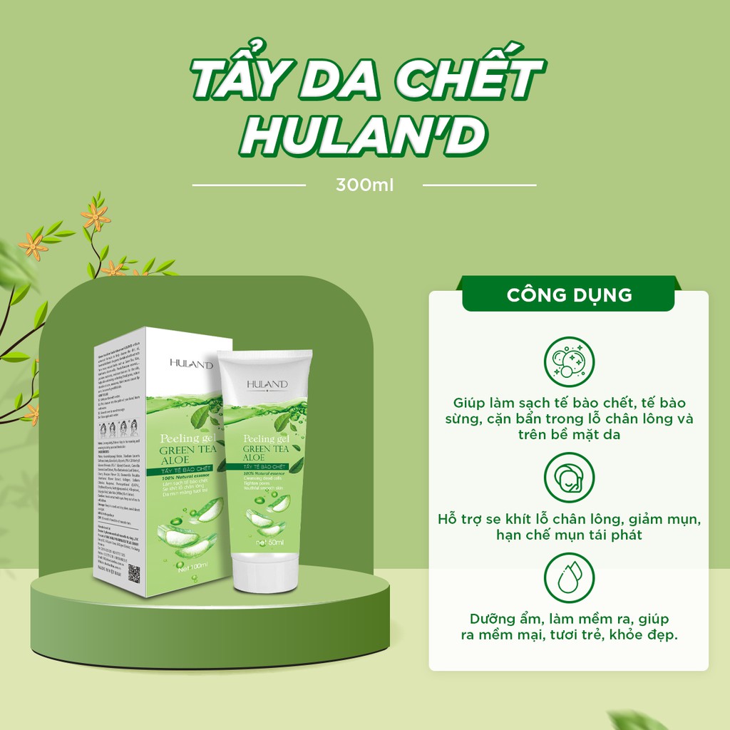 Tẩy Tế Bào Chết Mặt Dạng Gel Hulan'd DƯỢC BẢO CHÂU Làm Sạch Tế Bào Chết Se Khít Lỗ Chân Lông Dùng Cho Mọi Loại Da 50ml | BigBuy360 - bigbuy360.vn