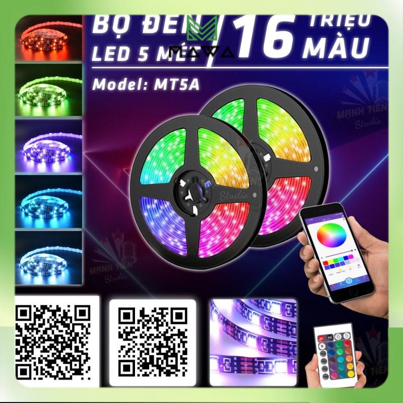 Đèn led màu - Đèn led trang trí phòng ngủ RGB dài 5m Chỉnh màu qua app điện thoại