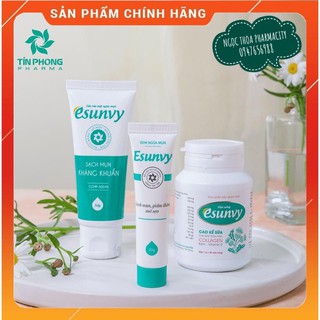 Bộ 3 ngừa mụn chuyên sâu esunvy - sạch mụn - hết thâm - mờ sẹo