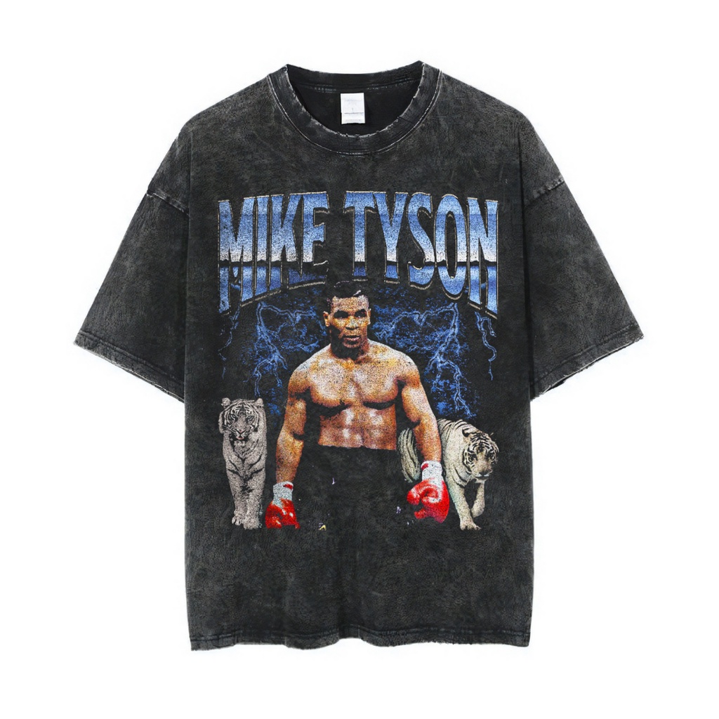 Áo Thun Oversize Hình Con Chuột Tâm Lý | Áo Mike Tyson | Boxing | Đá Rửa Đá | Áo Thun Oversize | Phong Cách Cổ Điển | Áo